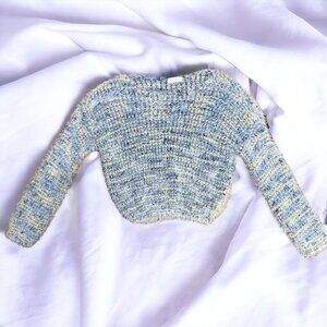 Fuzzy eyelash knit boatneck sweater